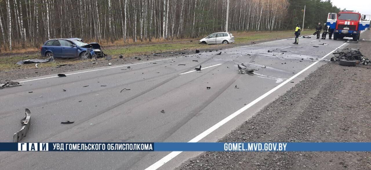 В лобовом столкновении двух авто под Калинковичами погиб один из водителей