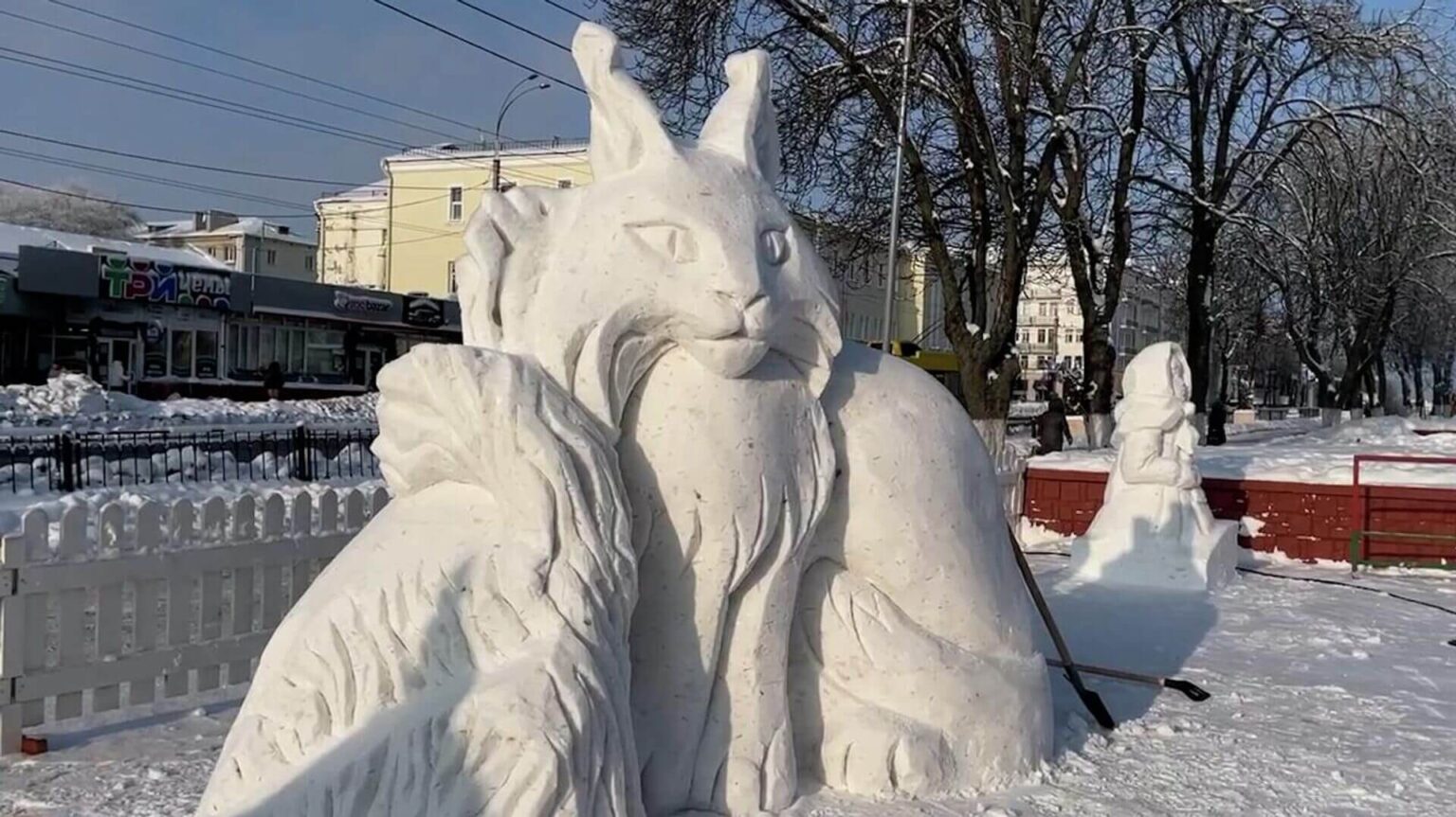 В Гомеле креативно разобрались с последствиями циклона "Улли" — видео