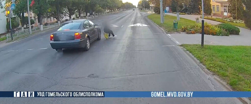 В Речице водитель создал аварийную обстановку на пешеходном переходе
